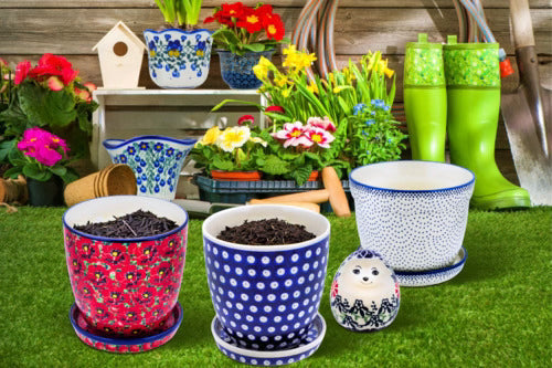 Bring Your Garden to Life with Hand-Painted Polish Pottery Planters